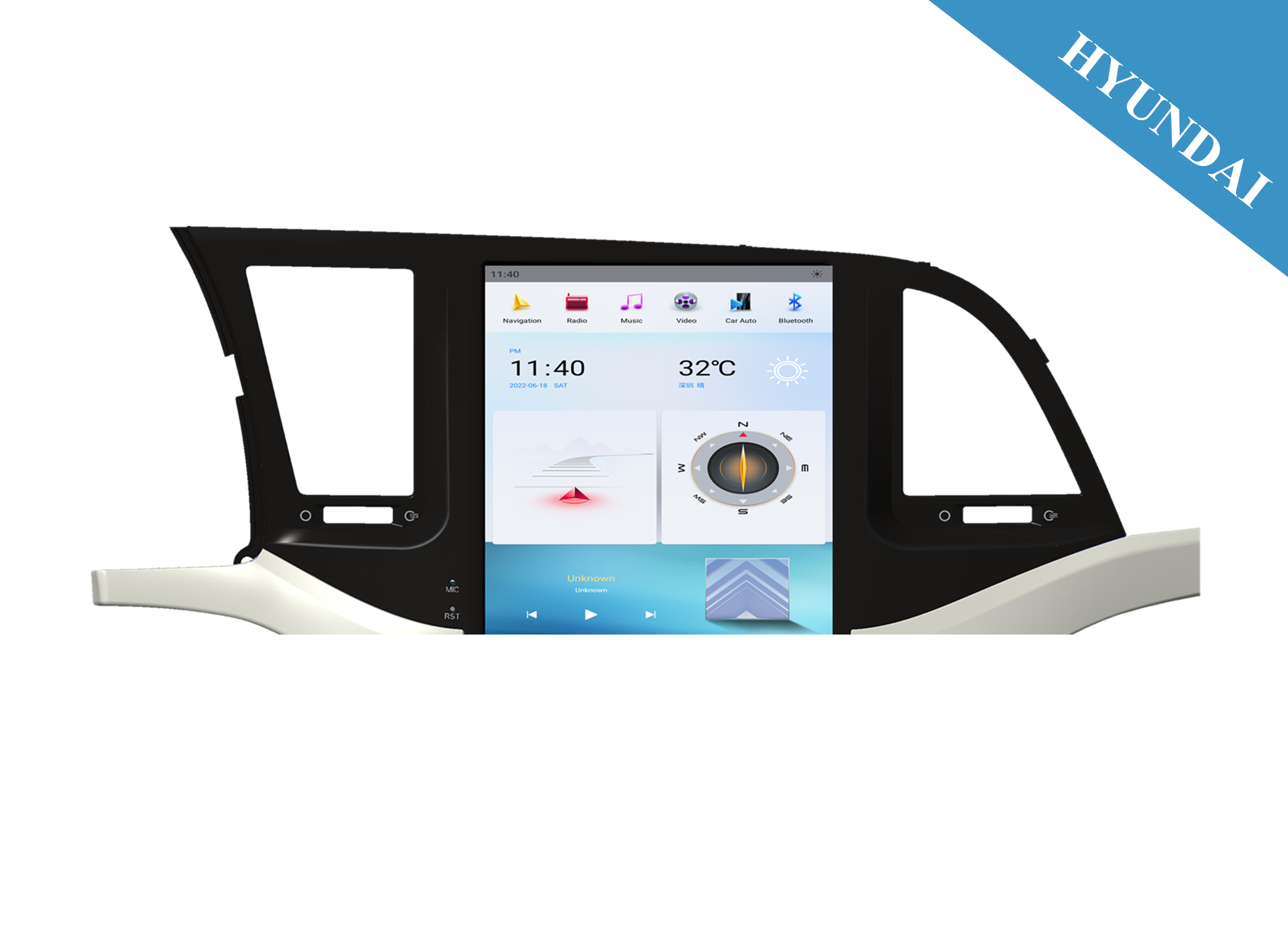Hyundai Leadong 10.4'' Tesla Style Apple CarPlay Android Radio Upgrade